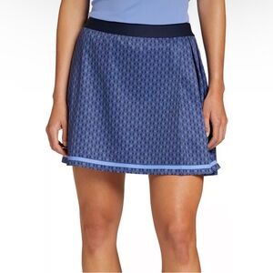 Lady Hagen Side Split Skort Women’s S‎ Blue Argyle Golf Tennis Preppy Athletic
